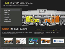 Tablet Screenshot of fandhtrucking.com